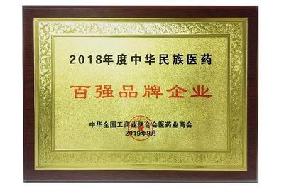中恒集团荣登2018年度中华民族医药百强品牌企业榜